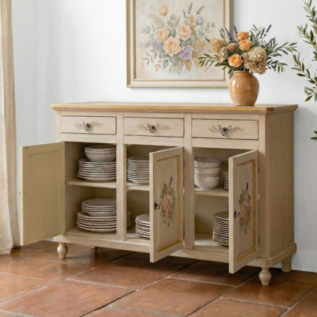 Sogno Toscano - Credenza dipinta a mano a 3 ante