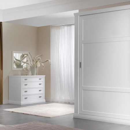 Camera da letto Aurora con letto e comò contemporanei