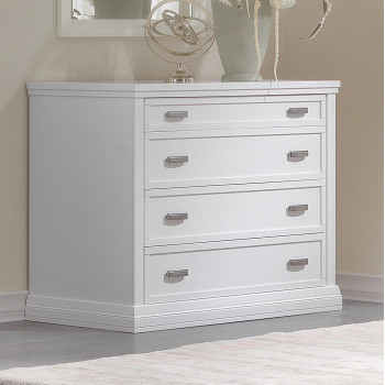 Comò con quattro cassetti aurora, dettaglio moderno