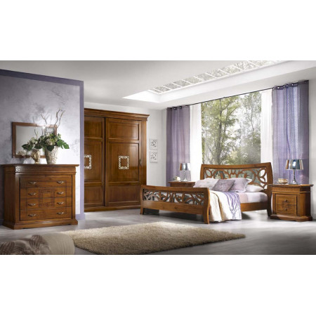 Camera da letto Paola con armadio scorrevole in legno