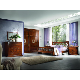 Specchiera con specchio semplice, cornice in legno