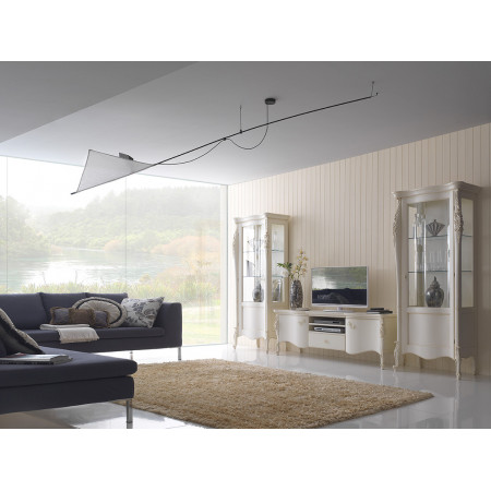 Base porta televisore classica in un salotto moderno