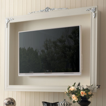 Pensile porta televisore classico con cornice decorata