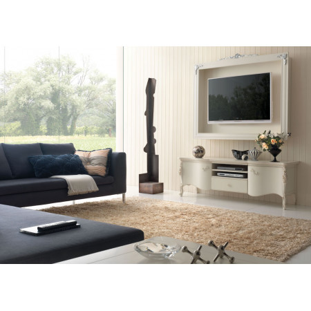 Pensile porta televisore classico con cornice decorata