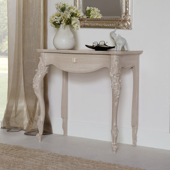 Consolle classica intagliata con gambe sagomate