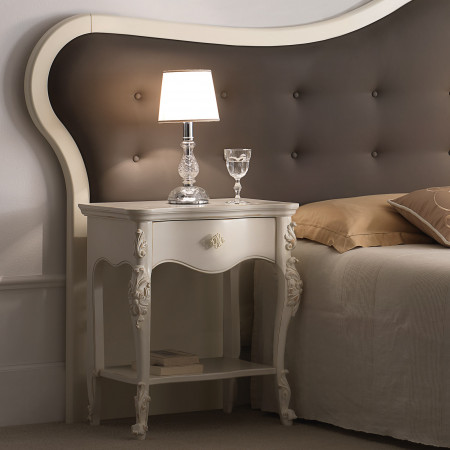 Testiera per albergo classica in legno con ecopelle