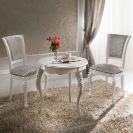 Tavolino quadrato classico, nero, con decorazioni floreali