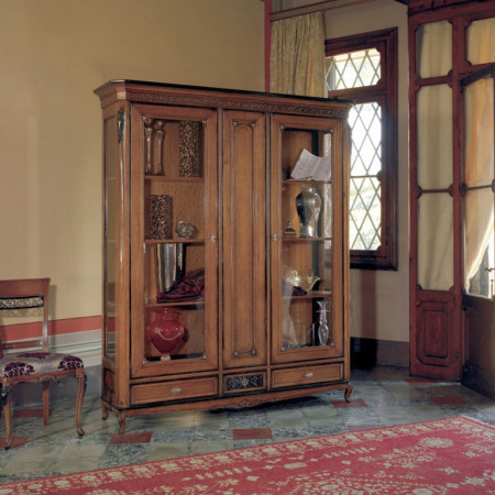 Argentiera 2 porte grandi in legno intagliato