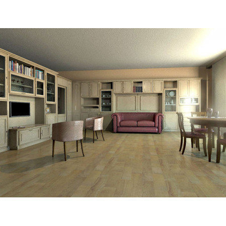 Libreria con scrivania a misura in sala living