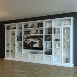 Libreria porta tv classica in legno