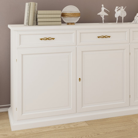 Credenza su misura con finitura laccata bianca