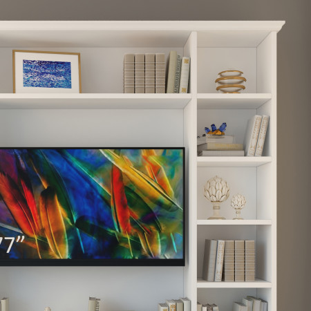 Sistema componibile porta TV su misura con vano TV e librerie