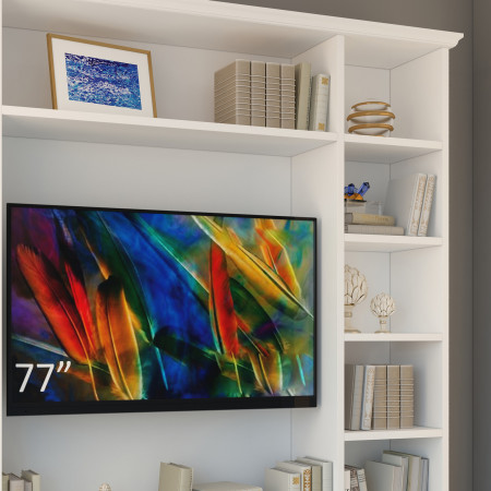 Sistema componibile porta TV su misura con TV da 77 pollici