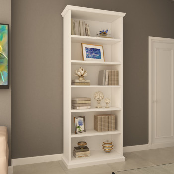 Libreria in stile classico su misura, dettaglio delle mensole