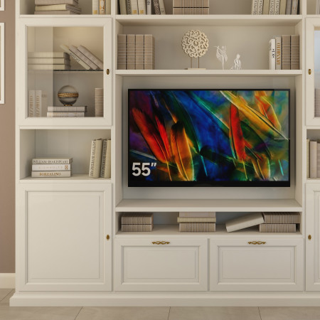 Parete componibile porta TV su misura con vano 55’’
