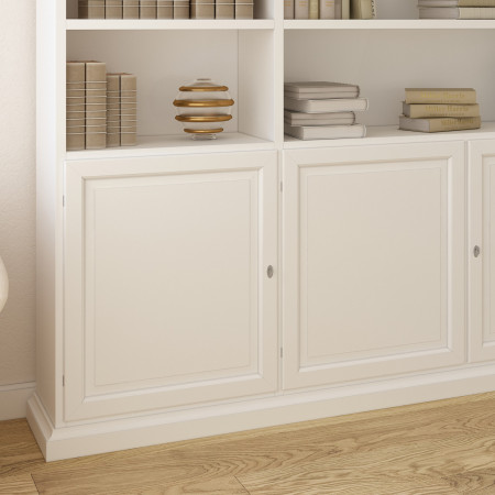 Dettaglio porte parete componibile legno classico