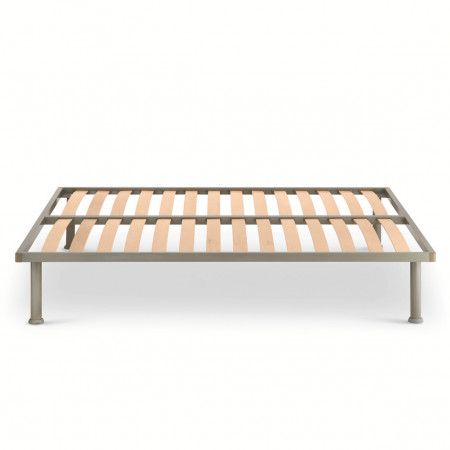 Rete a doghe da 180 cm Bio Rest in legno e acciaio