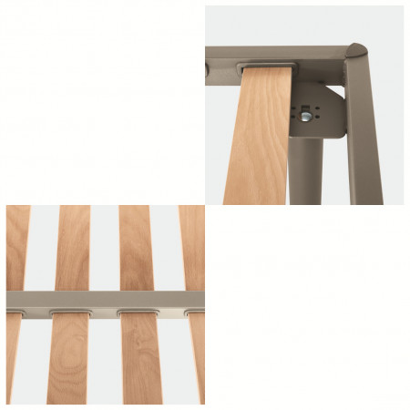 Dettaglio rete a doghe 180 cm Bio Rest legno faggio