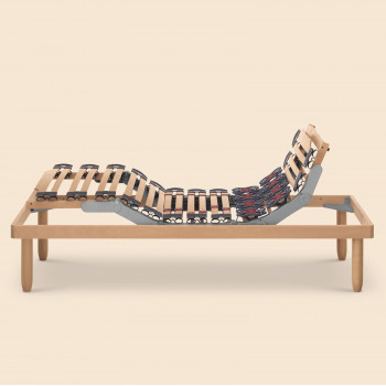 Rete a doghe in legno Ergo Lyra da 120 cm, vista laterale