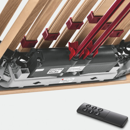 Motore e telecomando della rete a doghe Sintesy Easy in legno