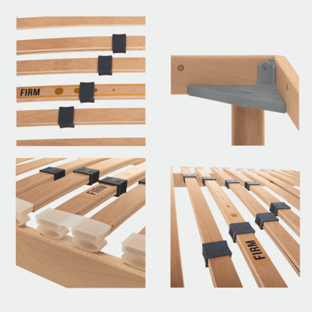 Rete a doghe in legno Sintesy Extra con dettagli supporto