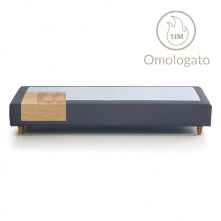 Sommier Technobase 120 cm con dettagli in legno