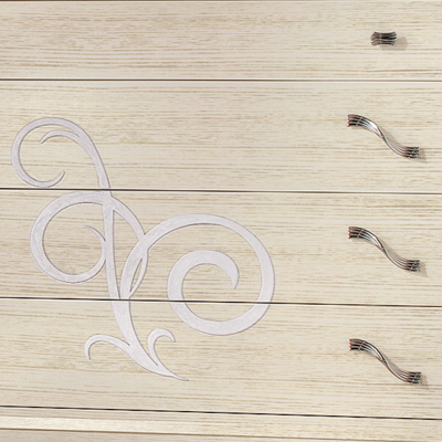 Burro poro aperto patinato con decoro madreperla