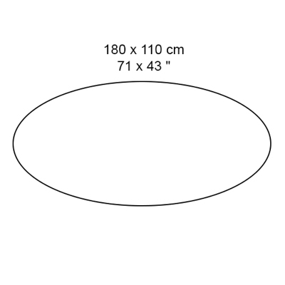Piano ovale da 180x110 cm