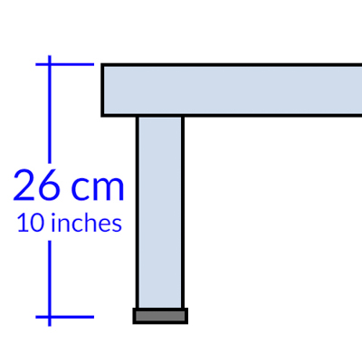 Rete con gambe altezza 26 cm +25,00€