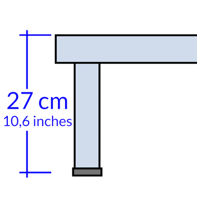 Rete con gambe altezza 27 cm +25,00€