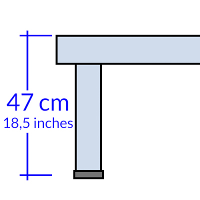 Rete con gambe altezza 47 cm +25,00€