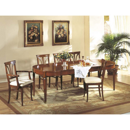 Tavolo ovalino allungabile in soggiorno elegante