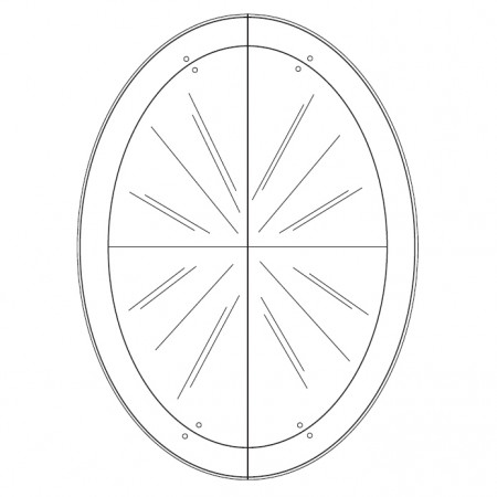 Tavolo ovalino con puntali allungabile da 110x80 a 230x110