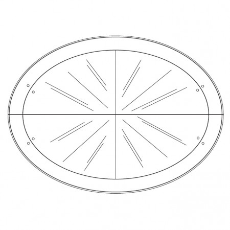 Tavolo ovalino con puntali allungabile da 110x80 a 230x110